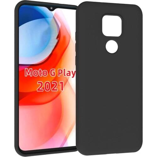 Black matte Non-Slip Skid-proof Soft TPU Transparent Silicone Clear Case Cover for Motorola Moto G Play 2021