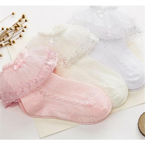 Baby Lace Tutu Socks Sweet Newborn Cotton Baby Girls Socks Cute Toddler Socks Princess Style Baby Accessories Wholesale