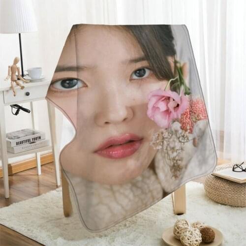 Musife Custom IU Flannel Blanket Design Your own Blanket Flannel Blankets for Sofa DIY Dropshipping