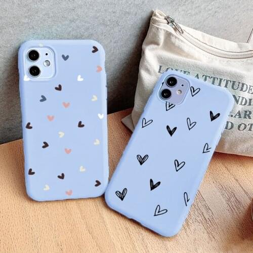 Phone Case For Xiaomi Poco X3 F2 Mi 10T Redmi Note 8 8T 10 T Lite 9S 9 S 9A 9C 7 5 6 K20 Pro Max Cute Love Heart Silicone Fundas