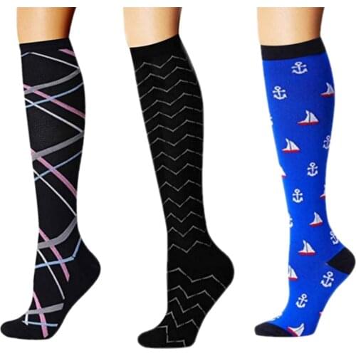 Compression Socks Fit for varicose veins Leg Relief Pain Golf Hiking Running compression socks for Men travel Cycling socks