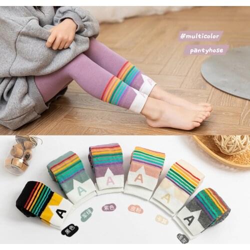 1 to 8 Years Babys Character A Girl Trousers Cotton Leggings for Girls Spring Autumn Leggings for Children Fashionable Legging