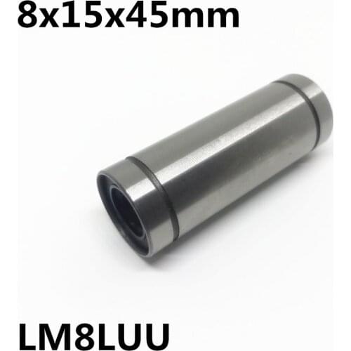 2pcs LM8LUU long type 8x1x45mm 8mm linear ball bearing Linear Guides Linear Optical axis bearings
