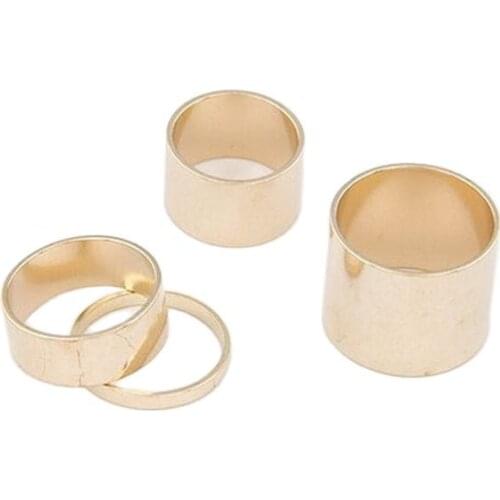 Fashion Punk Rock Set of 4 Ring Gold / Silver Midi Mid Nail Knuckle Finger Rings Jewelry For Women