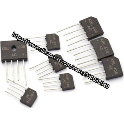 20 Pcs Bridge Rectifier Diode KBP310 3A 1000V KBP-4 (SIP-4) Single Phase Full Wave 3 Amp 1000 Volt KBP 310 Silicon