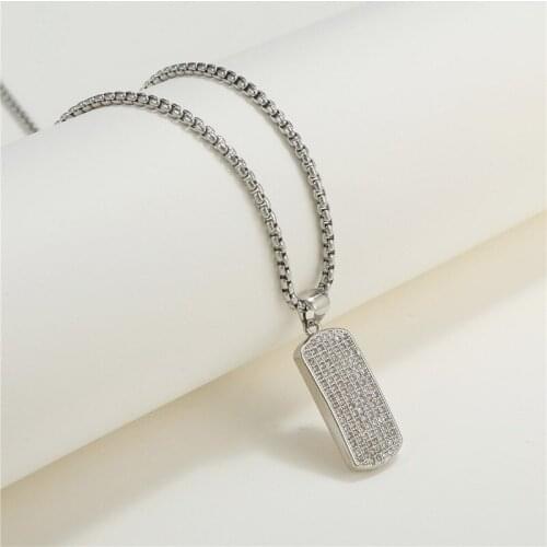 Men Necklace Trend Goth Chain Couple Pendants New Stainless Steel Mens Chains Neck Necklaces Punk Man Jewelry Accessories