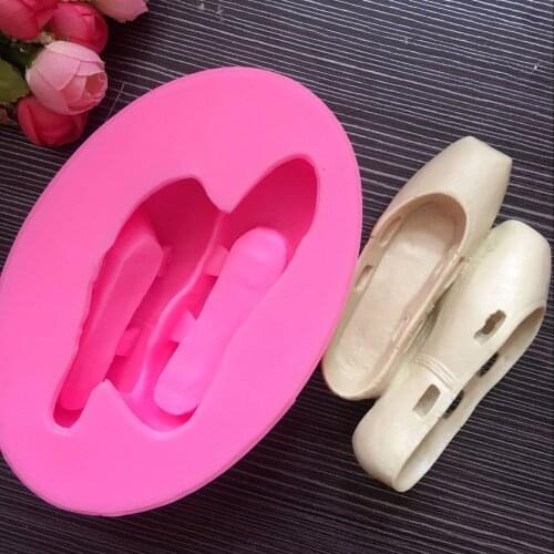 New Ballet Shoes Soap Silicone Mould Cake Decoration Tool 3D Chocolate Candy Mould DIY Gypsum Candle Mould