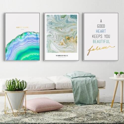 Maeham Nordic abstract jade Wall Art Canvas Poster and Print Canvas Painting Decorative Picture for Living Room Home Decor