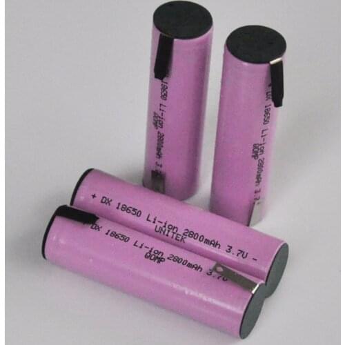 US 1-10PCS 2800mah 3.7V 18650 Rechargeable Lithium ion Battery Li-ion cell with welding tabs for phone powerbank speaker torch