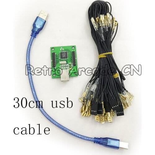30cm usb cable 2 player USB arcade controller adapter Arcade machine accessories/game rocker parts for coin operated cabinet