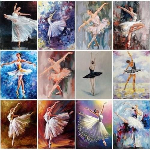 YI Bright Diamond Painting Full Square/Round Drill 5D DIY "Ballet Dancer" Daimond Embroidery Rhinestone Cross Stitch Decor
