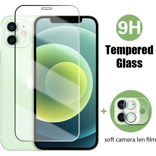 2IN1 screen protector for iPhone 12 11 7 8 6 6S XS Plus Pro Max Mini soft camera lens film tempered glass on iphone XR SE 2020 X