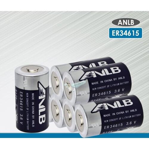 10pc ANLB 19ah ER34615 34615 3.6V Size 34.2X61.5mm 19000MAH Non-rechargeable D LiSOCl2 Batteries lithium batteriesfor 10years