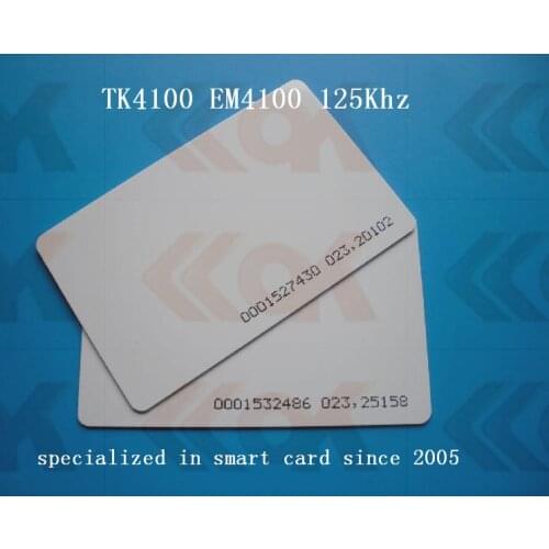 1000pcs/lot 125KHz RFID blank TK4100 EM4100 ID PVC Card ID Smart Card