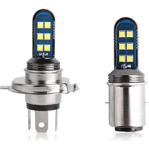 2 Pcs LED H4 BA20D H6 Motorcycle Light 6000k White12v Car Fog Light P15D H6M 20w 2000Lm No CanBus Error Free