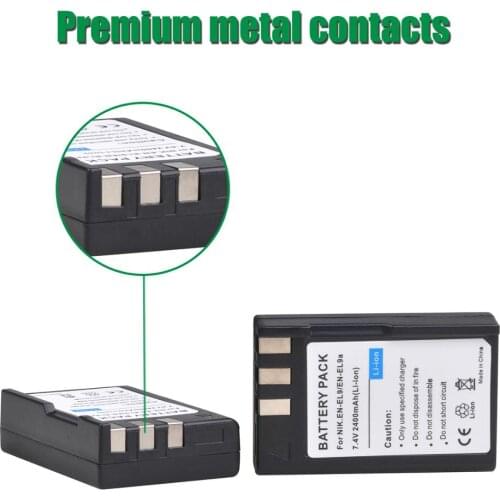 1pc bateria EN-EL9 EN EL9 EN-EL9a EN EL9a EL9a Battery+LED diaplay Charger for Nikon EN-EL9a D40 D60 D40X Camera