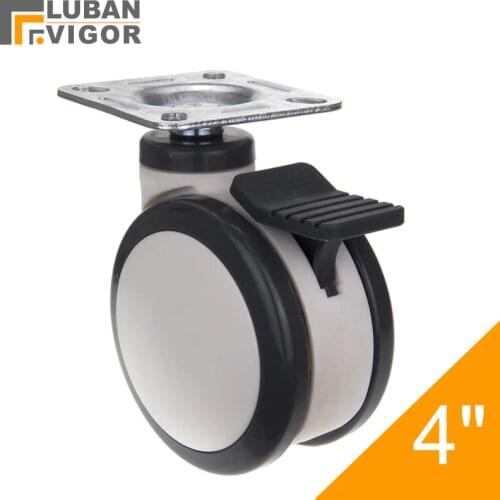 4 inch ,Medical casters/wheels With Bearing,load 150kg,Flat panel installation,Mute Wearable,For Nursing bed,Medical equipment