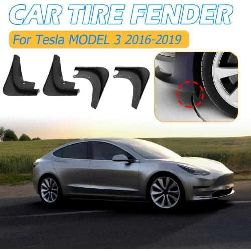 4pcs Car Mud Flaps Front Rear Splash Guards Fenders for Tesla Auto Accessories Installation Position Front Left Rear Right