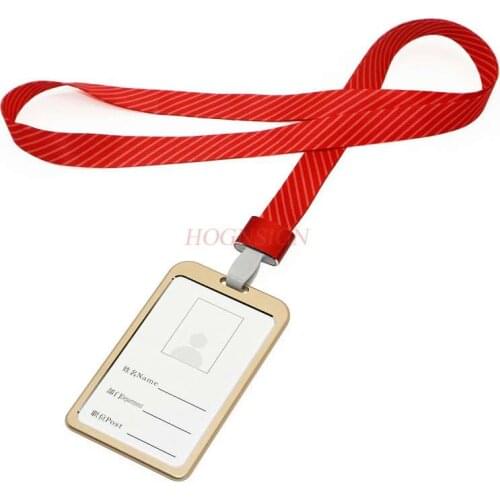 Aluminum alloy card holder brand work badge badge employee work permit exhibition listing lanyard