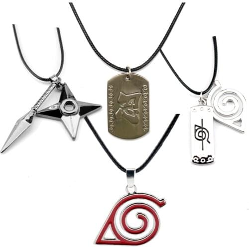 Anime Weapon Model Ninja Darts Necklace Dog Tag Pendants Necklaces for Women Men Street Fashion Punk Jewelry Gift