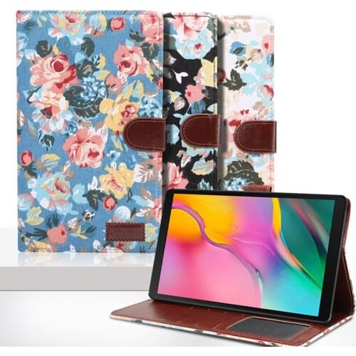 2021 Flower Cases for Samsung Galaxy Tab A7 Lite 8.7" Tablet Stand SM-T220/T225 Case Cover A7 Tab Lite 8.7 Flip Funda Card Slot