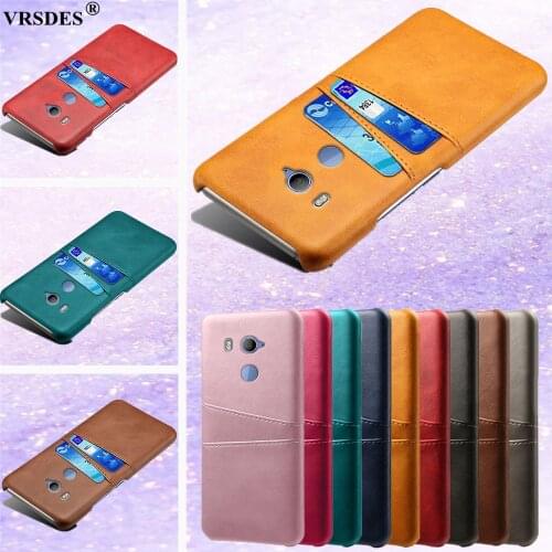 Retro PU Leather Card Slots Wallet Case For HTC U11 U12 Plus D12 Plus Case Retro Matte Hard PC Back Cover For HTC D12 U11 Plus