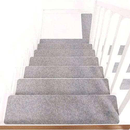 15Pcs/Set Floor Rug Carpet for Stairway Anti-Slip Stair Mats Self-adhesive Step Mats Foot Pad Entrance Mat Safety Pads Mat