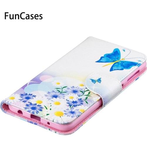 Leather Covers For carcaso Samsung A10 Sun Flower Cellphone sFor Positivo Samsung Galaxy hoesje A10 PU Leather Wallet Case