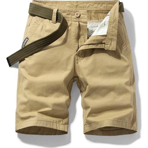 Pure Cotton Summer Mens Cargo Shorts Boys Casual Pocket Streetwear Plus Size Male Long Bermuda Z129