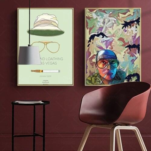 Hot Fear And Loathing In Las Vegas Classic Movie Posters And Prints Canvas Painting Pictures On The Wall Abstract Home Decor
