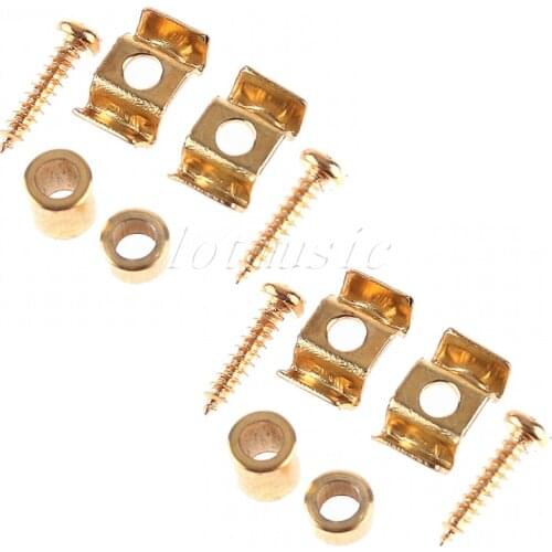 2Set Gold String Tree Guide Retainer Body Custom For Strat Or Tele Guitar Replacement