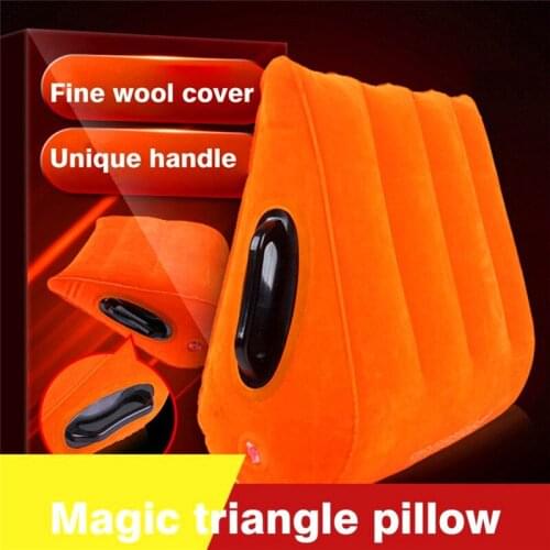 Inflatable Sex Position Triangle Pillow Love Sofa Handle Cushion Bedroom Women Deep Penetration Fun Toys Couple Support Cushion