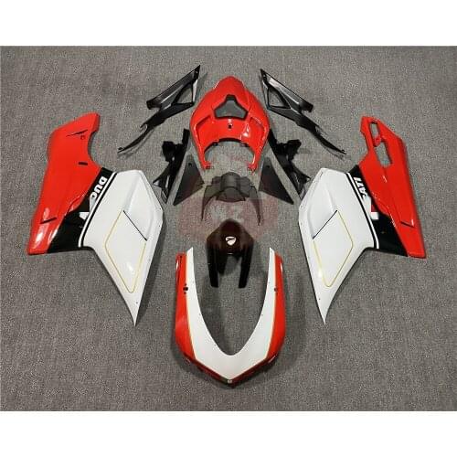 New ABS All Bodywork Motorcycle Fairings Kit For Ducati 848 1098 1198 2007 2008 2009 2010 2011 07-11 Injection Plastic Red Whit