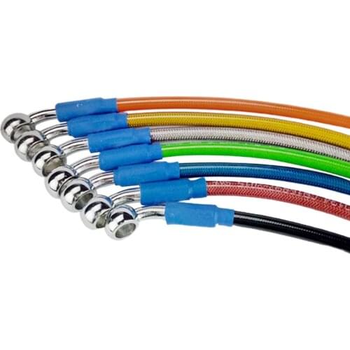 Stainless Steel Braided Cable 400mm-1500mm Universal Motorcycle Brake Oil Hose Line Pipe Hydraulic Reinforced