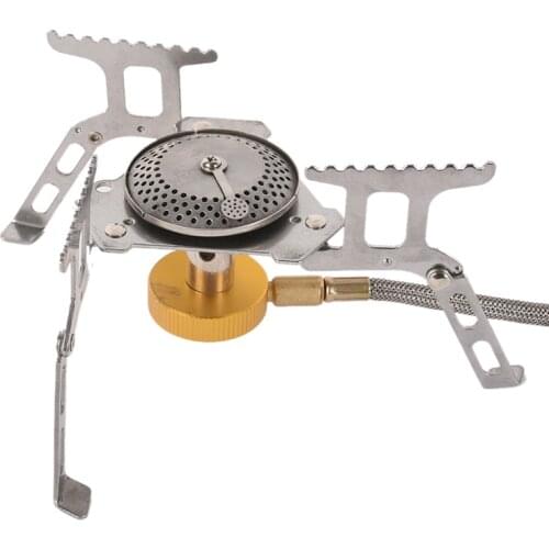 Strong Outdoor 3500W Stainless Steel Material Folding Gas Stove Camping Camping Stove Split Burn Portable Hiking Picnic Stove