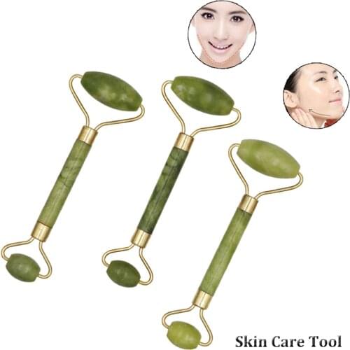 Wholesale Facial Massage Roller Double Heads Jade Stone Face Lift Body Skin Relaxation Slimming Beauty Health Skin Care Tools