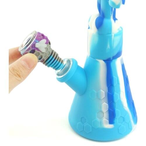 1Pcs 14mm Shisha Silicone Bowl With Titanuim Nail Hookah Bowls High Temperature Tobacco Cream Smoking Pipe Accessories