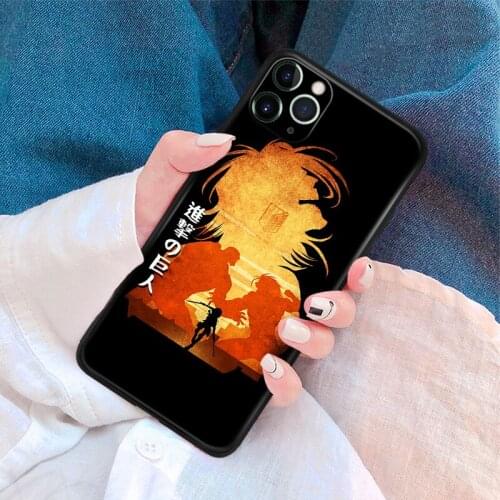 Attack On Titan Battle design manga silicone Phone Case FOR iPhone Se 6 6s 7 8 Plus X Xr Xs 11 12 Mini Pro Max Glass Cover Shell