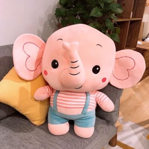 Cute couple baby elephant doll plush toy elephant holding sleeping baby princess holding sleeping girl present
