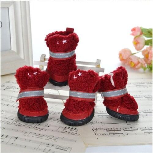 Warm Pet Dog Cat Winter Shoes For Dogs Non-slip Dog Snow Boots Chihuahua Shih Tzu Shoe Zapatos Perro Best Selling