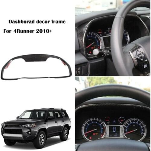 Carbon Fiber Interior Dashboard Frame Decor Cover Trim for Toyota 4Runner 2010-2019