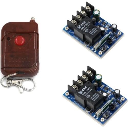 Smart Home Wide Voltage DC12V-48V 30A Relay RF Wireless Remote Control Switch Receiver+Transmitter For Lamps & Light 315/433Mhz