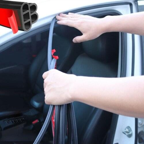2m 4m 16m 25m Car Styling Door Seal Car Sound Insulation Car Door Sealing Strip Rubber Weatherstrip Edge Trim Noise CarAccessory