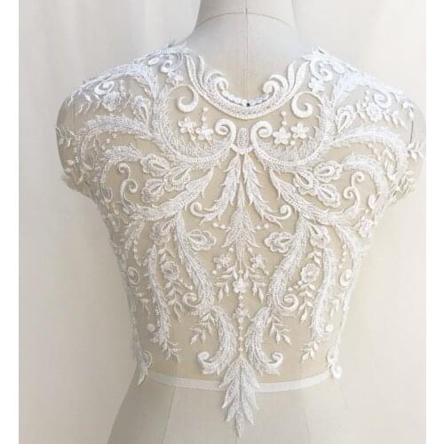 High Quality Rayon Material, Luxury Beaded Lace Collar, Paste Flower Back, Appliques For Wedding Dress, Garment Accessories
