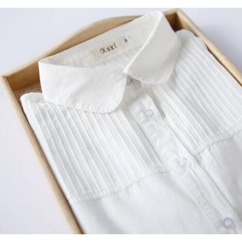 Women Shirts Blouses 2017 Ladies BlousesSize Women Blouses Ladies Cotton Office Shirts Women Blouses White Long Sleeve