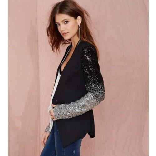 Office Lady Sequin Slim Blazer Suit Women Spring Autumn New Fashion Long Sleeve Casual Commute Blazer 2021 New Warm Jacket Suit