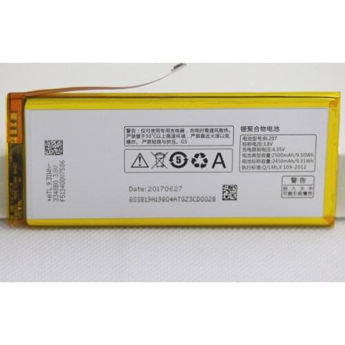 10pcs/lot 3.8v 2500mah Mobile Phone battery BL207 for LENOVO K900 Internal Replacement Batteries