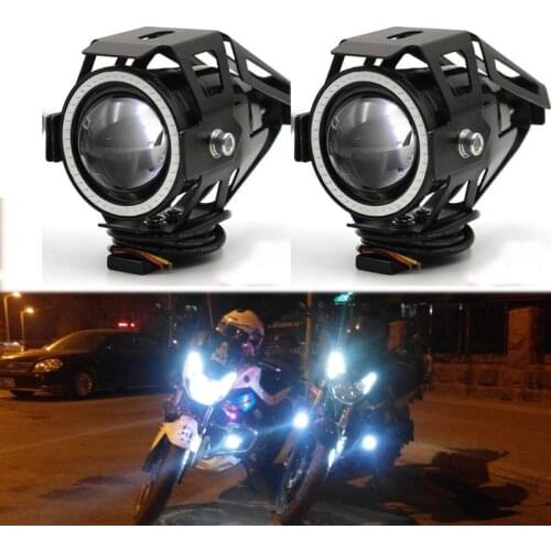 2 pcs Motorcycle Headlight Led U7 Motorbike Driving Fog Daytime Running Light DRL Led Day Light Lamp Moto Accessories