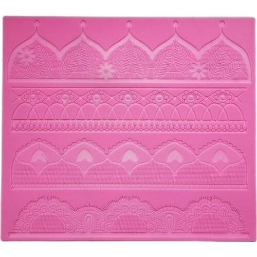 38.5cm*34cm BIG size Flower Cake Mold Decorating Fondant Silicone Mold Sugar Lace Mat Embossing Mold m091