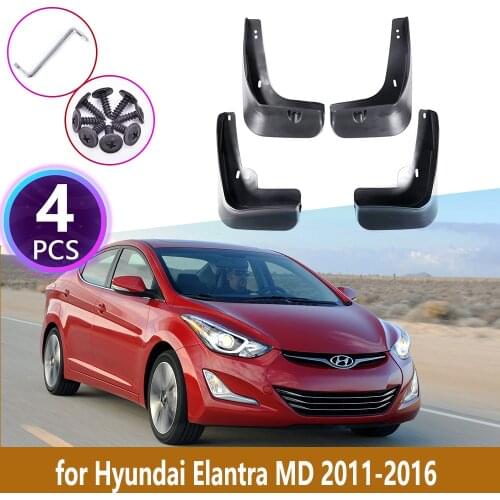 4 PCS Car Mudguards For Hyundai Elantra MD 2011 2012 2013 2014 2015 2016 Cladding Splash Mud Flaps Mud guard Mudflap Accessories